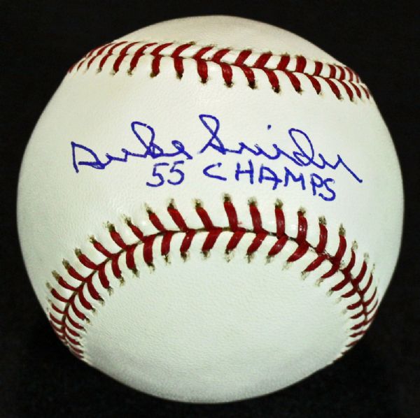 Lot Detail - Duke Snider Signed OML Baseball w/ Rare 