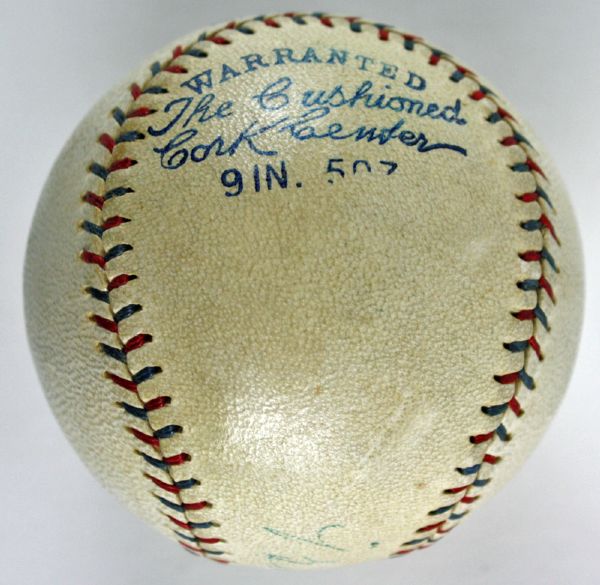 1927 Babe Ruth & Lou Gehrig Dual Signed OAL (Johnson) Baseball (PSA/DNA)