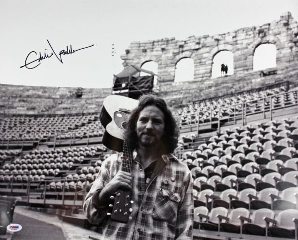 Pearl Jam: Eddie Vedder Phenomemal Signed 16" x 20" Photo - PSA/DNA Graded GEM MINT 10!