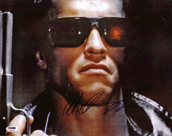 Arnold Schwarzenegger Signed 11" x 14" Color Photo from "Terminator" (PSA/DNA)