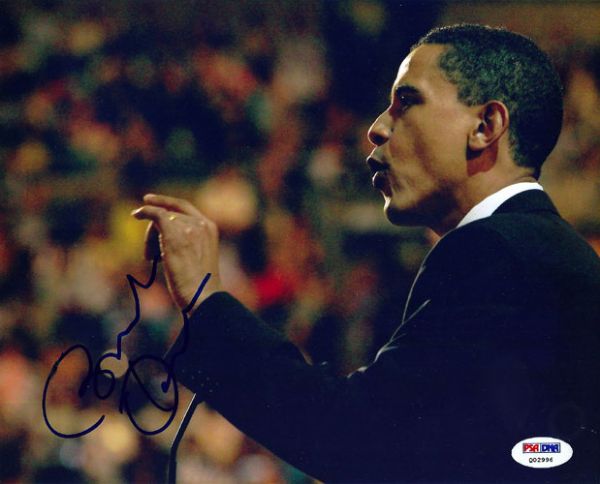 Barack Obama Signed 8" x 10" Color Photo with Early Autograph (PSA/DNA)