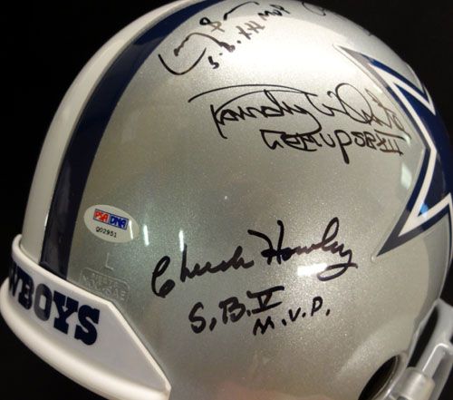 Lot Detail - Emmitt Smith Signed Dallas Cowboys Authentic Helmet With 7  Inscriptions