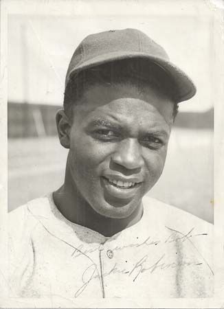 Jackie Robinson Early Vintage Signed & Inscribed 5" x 7" B&W Photograph (JSA)