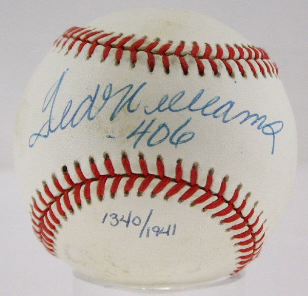 Ted Williams Signed Ltd. Ed. OAL Baseball w/".406" Inscription (UDA & JSA)