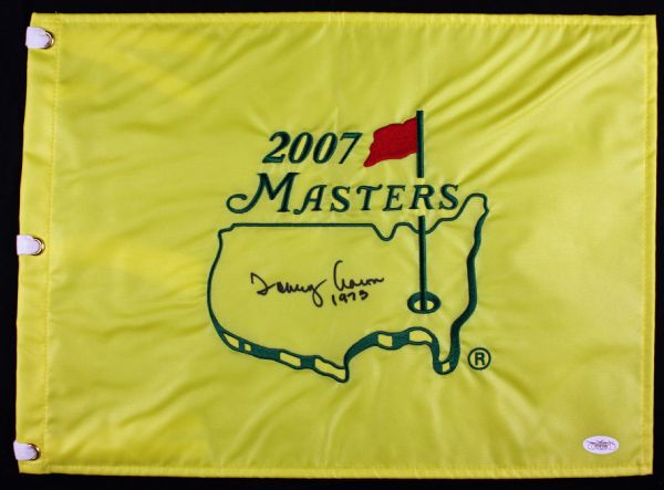 Tommy Aaron Signed 2007 Masters Pin Flag with "1973" Victory Year Inscription (JSA)