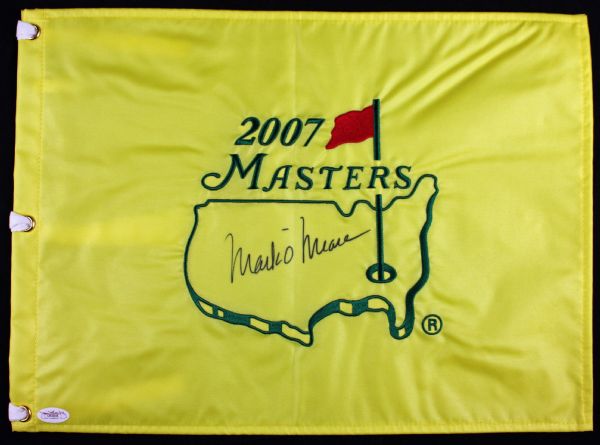 Mark OMeara Signed 2007 Masters Pin Flag (JSA)