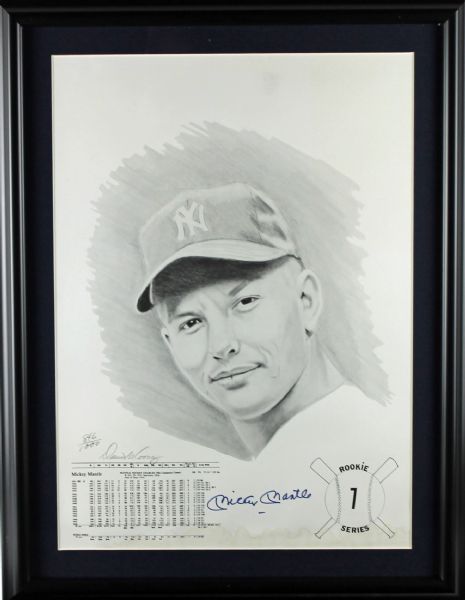 Mickey Mantle Signed 16" x 22" David A. Cooney Limited Edition Lithograph (PSA/DNA)