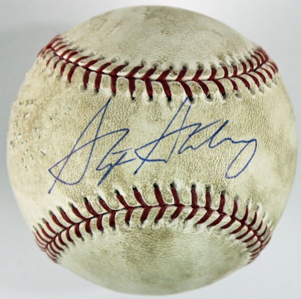 Stephen Strasburg Signed & Game-Used OML Baseball (JSA)