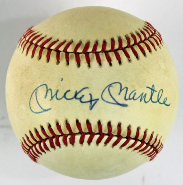 Mickey Mantle Signed OAL Baseball (PSA/DNA)