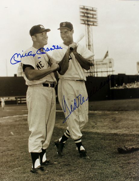 Ted Williams & Mickey Mantle Mint Signed 11" x 14" Photo (PSA/DNA)