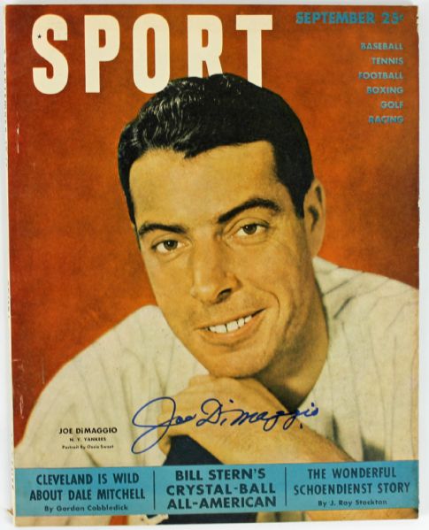 Joe Dimaggio Signed 1949 "Sport" Magazine (JSA)