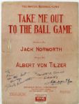 Jack Norworth & Albert Von Tilzer Signed "Take Me Out to the Ball Game" Sheet Music (c.1930)(JSA)