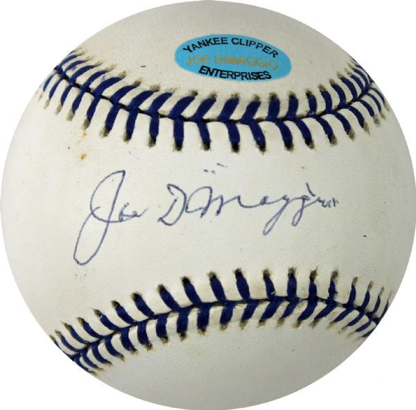 Joe DiMaggio Signed Extremely Scarce "Death Bed" Commemorative OAL Baseball (PSA/DNA & Yankee Clipper)