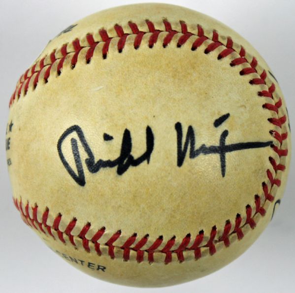 Presidents Richard Nixon & Gerald Ford Rare Dual Signed ONL Baseball (JSA & PSA/DNA)