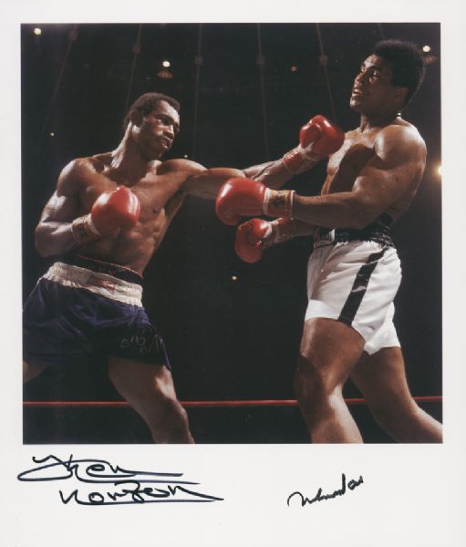 Muhammad Ali & Ken Norton Dual Signed 9" x 11" Color Photo (JSA)
