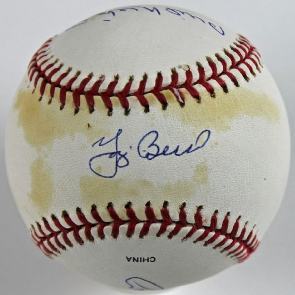 Baseball Greats Signed Official League Baseball w/ Berra, McCovey, Snider & Niekro (PSA/DNA)