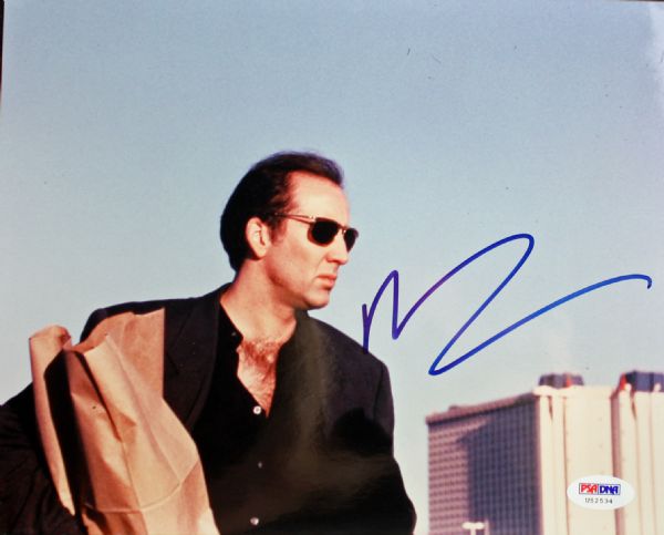 (2) Nicolas Cage & Elisabeth Shue Signed 8" x 10" Photos (PSA/DNA)