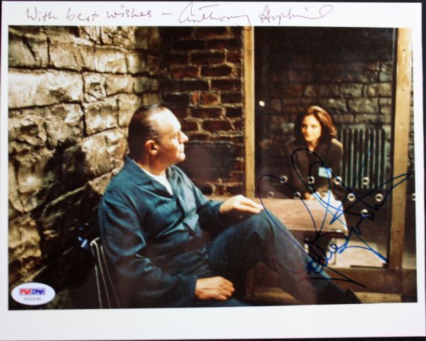Rare Anthony Hopkins & Jodie Foster Signed 8" x 10" Silence of the Lambs Photo (PSA/DNA)