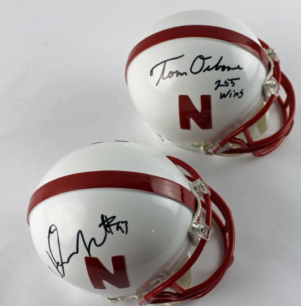 Nebraska Lot of 2 Signed Mini-Helmets w/ Suh & Osborn (PSA/DNA & JSA)