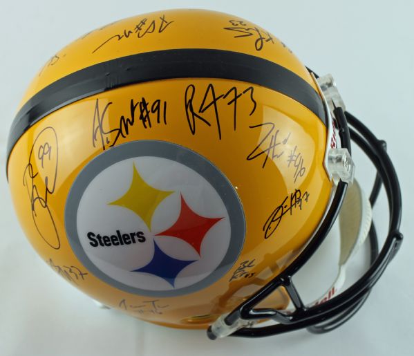 2010 Pittsburgh Steelers Signed Full-Sized Helmet w/ 24 Signatures (PSA/DNA)