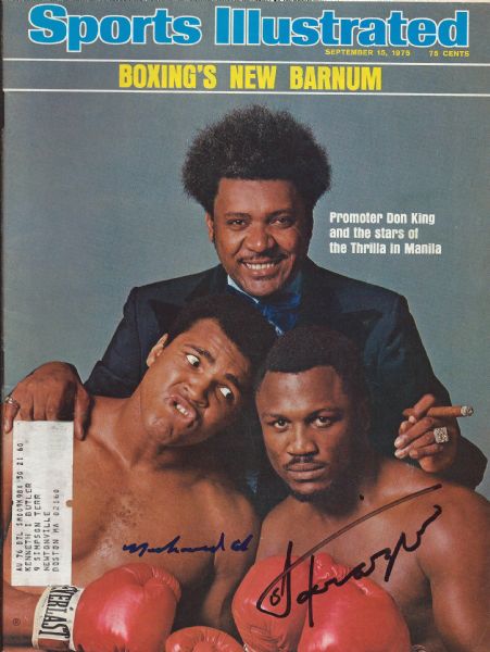Muhammad Ali & Joe Frazier Signed 1975 Sports Illustrated Magazine (JSA)