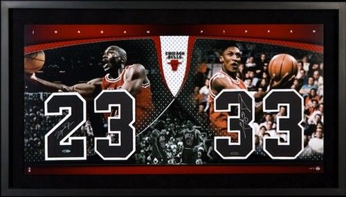 Michael Jordan & Scottie Pippen Signed Limited Edition Number Display (Upper Deck)