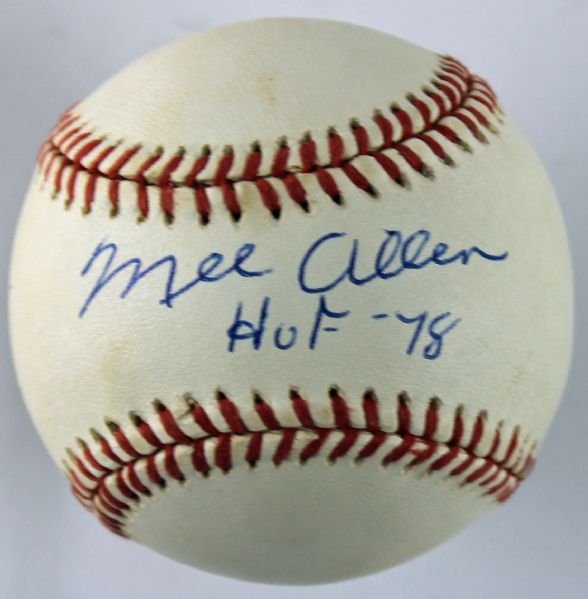 Mel Allen Signed OAL (Brown) Baseball