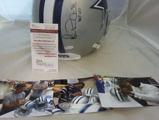 Troy Aikman Autographed Signed Dallas Cowboys Triplets ( , Michael Irvin ,  Emmitt Smith) Dallas Cowboys Proline Helmet