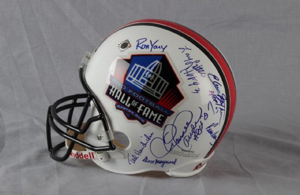 Hall-of-Fame Multi-Signed Full-Sized Helmet w/ 12 Signatures Hornung, Harris, Allen & Others (JSA)