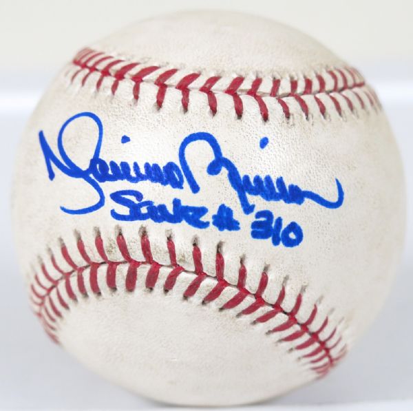 Mariano Rivera Game-Used & Signed OML Baseball For Save "#310" Tying Him w/ Goose Gossage! (PSA/DNA & MLB) 