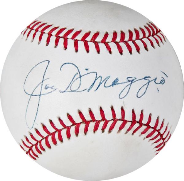 Choice Gradable Joe DiMaggio Signed OAL Baseball (JSA)