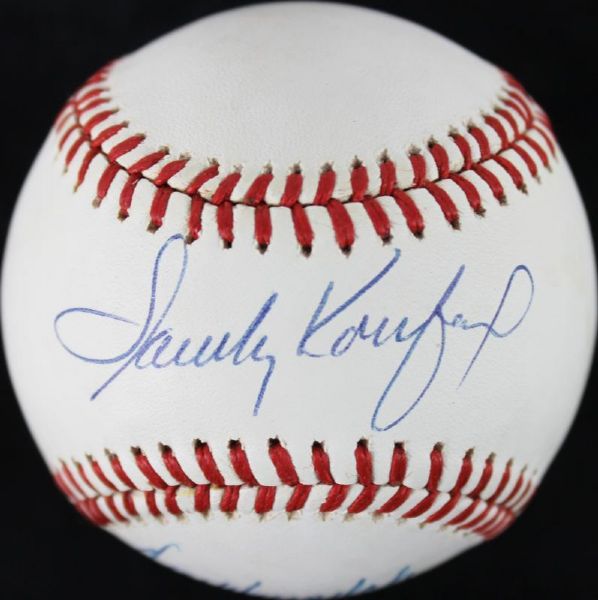 Sandy Koufax & Don Drysdale Dual Signed ONL Baseball