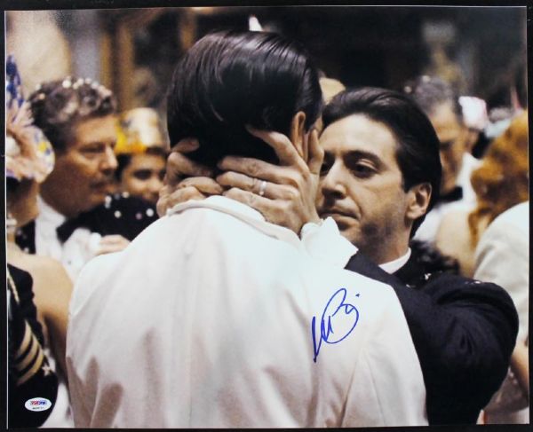 Al Pacino "Godfather II" Signed "Kiss of Death" Scene 16x20 Photo PSA/DNA Graded GEM MINT 10!
