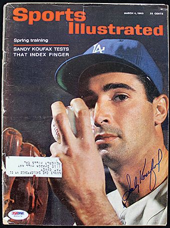 Sandy Koufax Signed March 1963 Sports Illustrated (PSA/DNA)