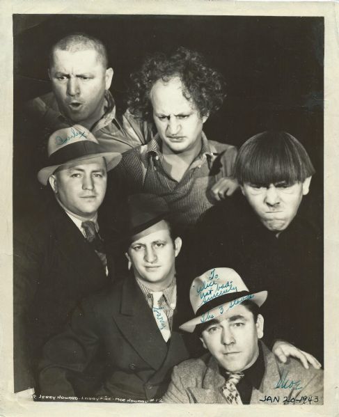 The Three Stooges: Exceptional Signed 8" x 10" (PSA/DNA)