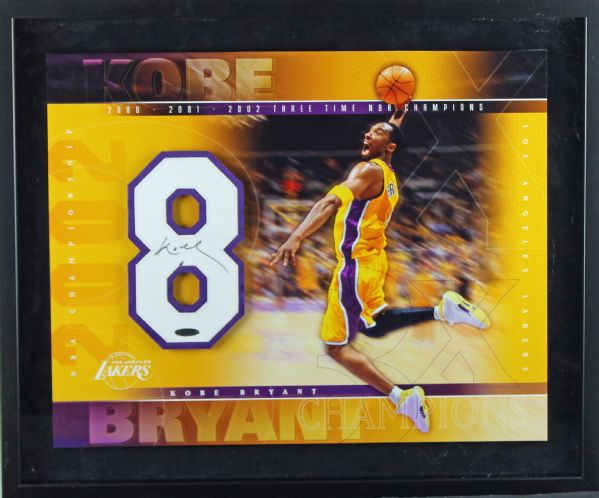Kobe Bryant Signed 21" x 24" Framed Display (Upper Deck)