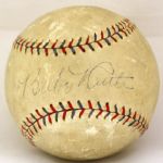Babe Ruth & Lou Gehrig Dual Signed OAL (Johnson) Baseball (JSA)