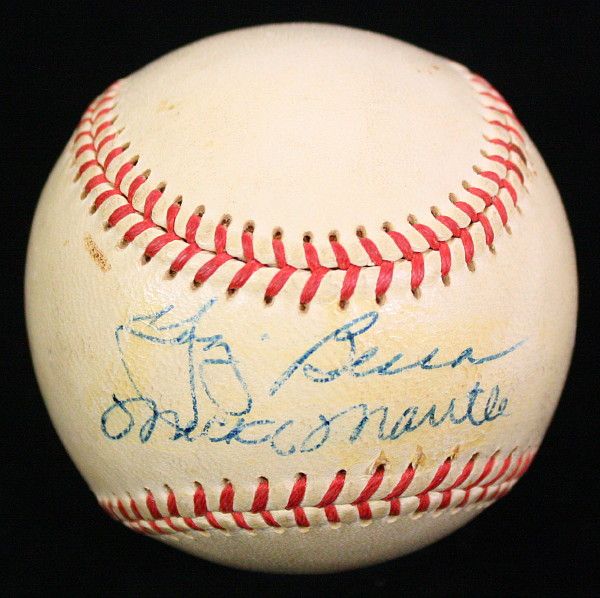 Vintage Mickey Mantle & Yogi Berra Dual Signed Baseball (JSA)
