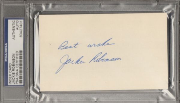 Jackie Robinson Encapsulated Signature (PSA/DNA)