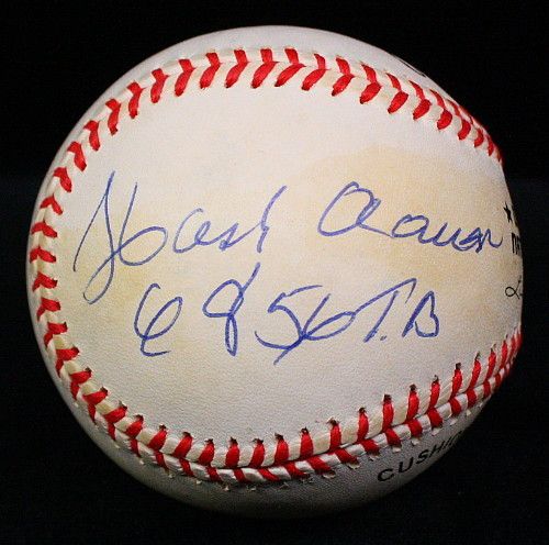 Rare Hank Aaron, Stan Musial & Willie Mays Signed & Inscribed "Total Bases" ONL Baseball (JSA)