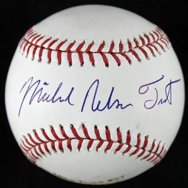 Mike Trout Signed OML Custom Engraved Baseball with full "Michael Nelson Trout" Sig (MLB Authentication)