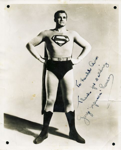 George Reeves Rare Signed 8" x 10" B&W Photo with "George Superman Reeves" Autograph (PSA/DNA)