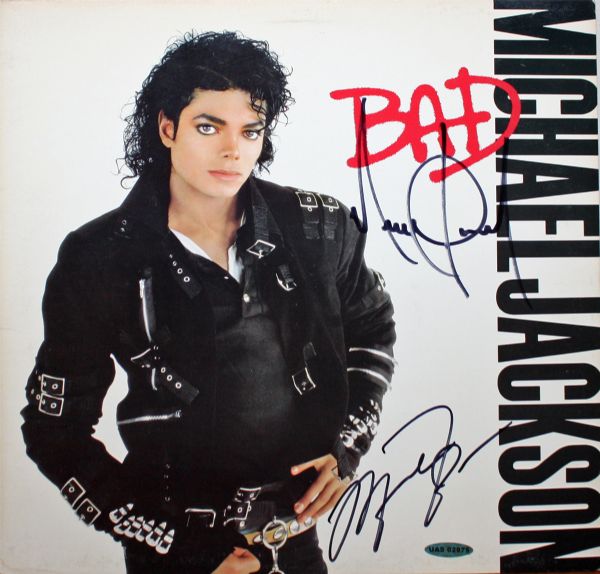 Michael Jackson & Michael Jordan Ultra Rare Dual Signed "Bad" Album (Epperson/REAL & UDA)
