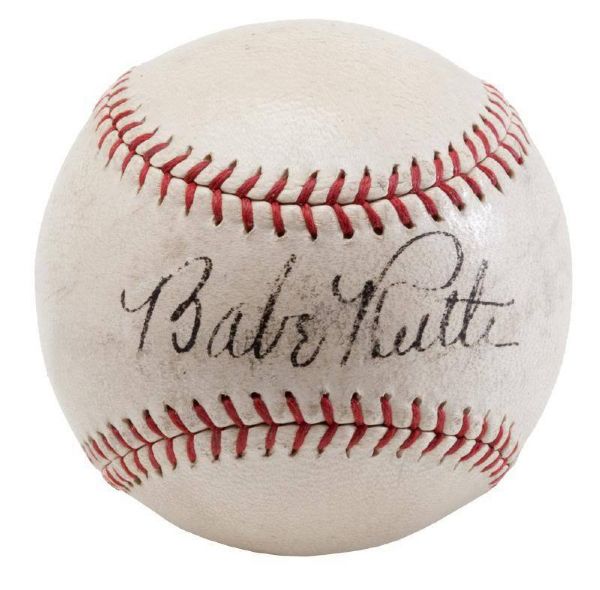 Babe Ruth Phenomenal Single Signed OAL Baseball - PSA Graded NM 7 Autograph!