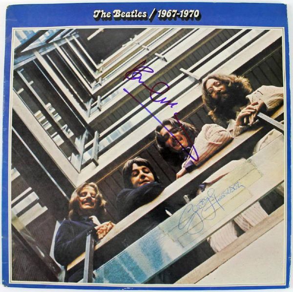 The Beatles: George Harrison & Paul McCartney Dual Signed Album - "The Beatles 1967-1970" (PSA/DNA)