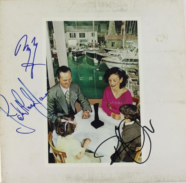 Led Zeppelin Group Signed "Presence" Album with Page, Plant & Jones (PSA/DNA)