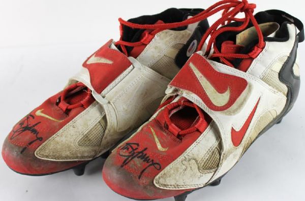 Steve Young Signed & Game Used Nike Football Cleats (1996 NFL Playoffs)(PSA/DNA)