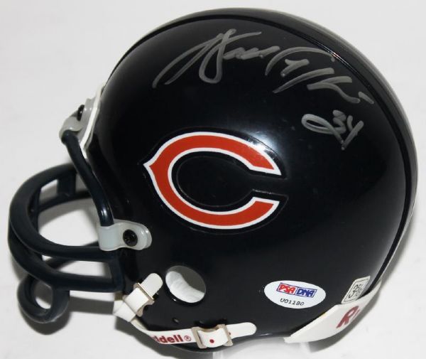 Walter Payton Signed Chicago Bears Mini Helmet (PSA/DNA)