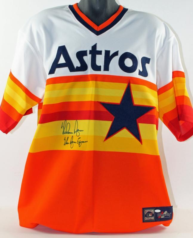 Lot Detail - Nolan Ryan Signed Houston Astros Retro Style Jersey w ...