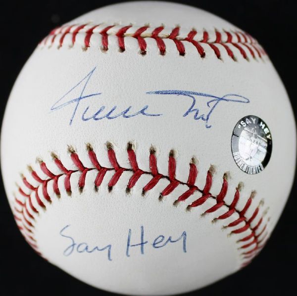 Willie Mays Signed OML Baseball with "Say Hey" Inscription (Mays Hologram)